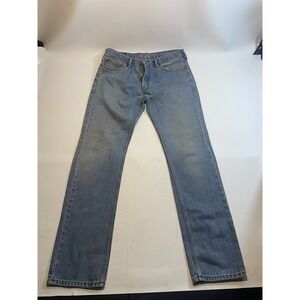 Levis 505 Jeans W34 L33 Mens Light Blue Regular Straight Fit Vintage Denim